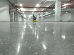 Mài tăng cứng nền sàn gara/ kho bãi/ xưởng sản xuất