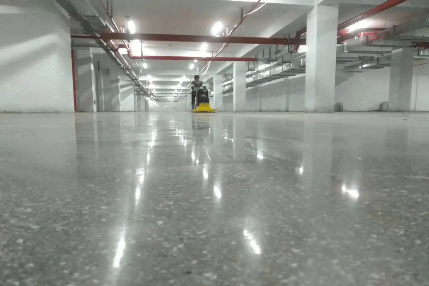 Mài tăng cứng nền sàn gara/ kho bãi/ xưởng sản xuất